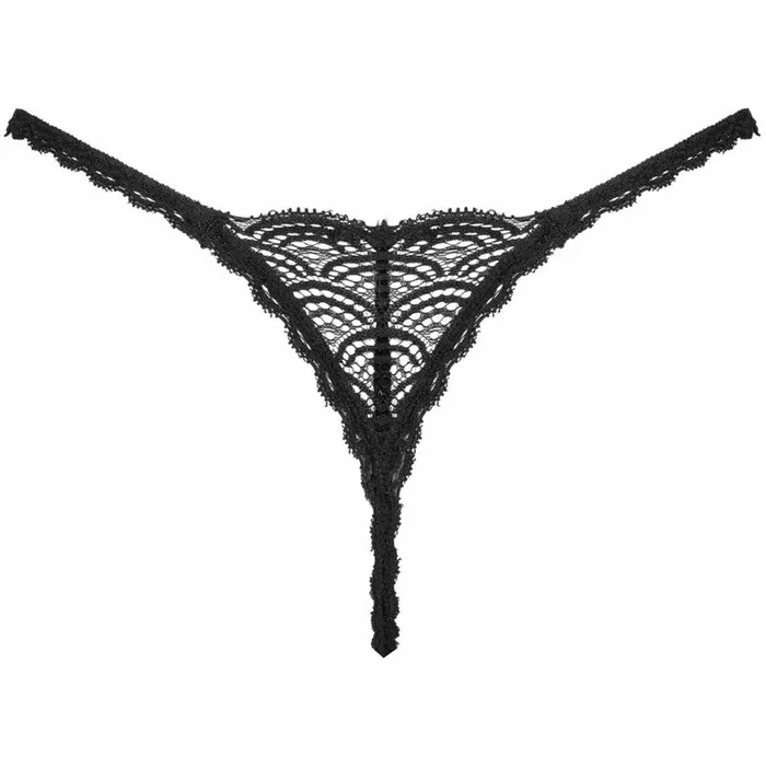 Стринги OBSESSIVE OBS Thong XS/S — чёрные кружевные Photo 8