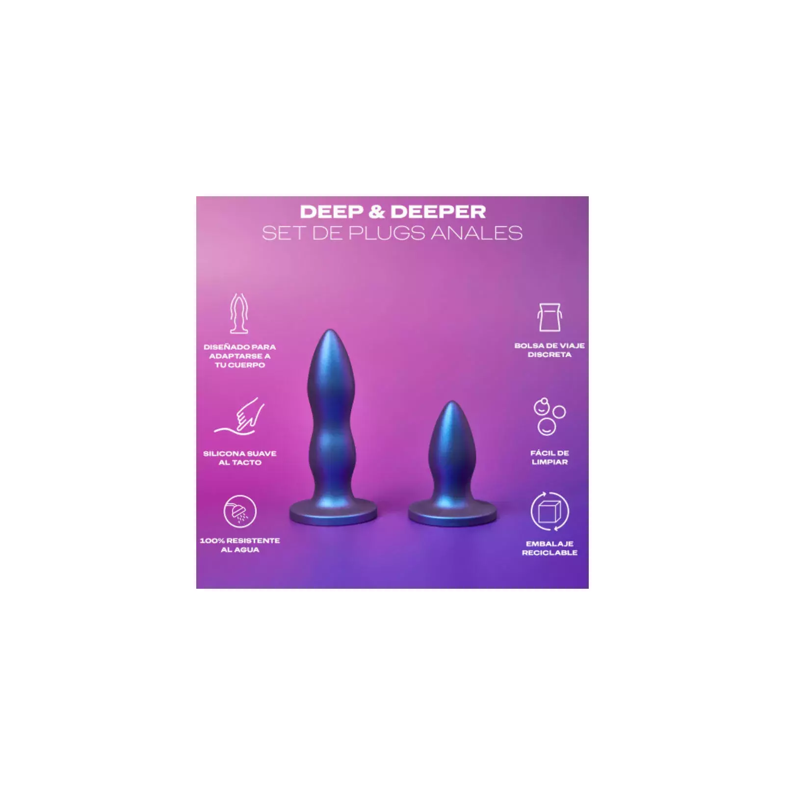 Anālais korķis DUREX TOY SET PLUG ANAL DEEP & DEEPER Photo 2