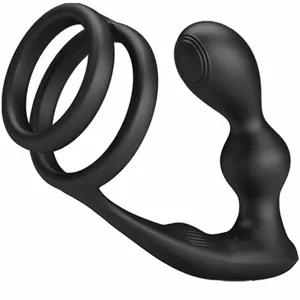 PRETTY LOVE Marshall Penis Ring with Vibratory Anal Plug D-236972