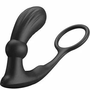 PRETTY LOVE WARREN Melns anālais gredzens un vibrators D-238087 pāriem