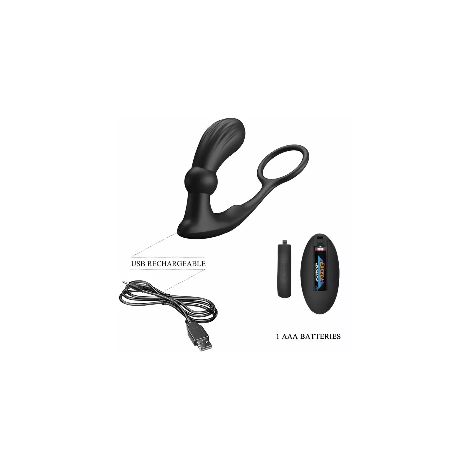 PRETTY LOVE WARREN Melns anālais gredzens un vibrators Photo 5