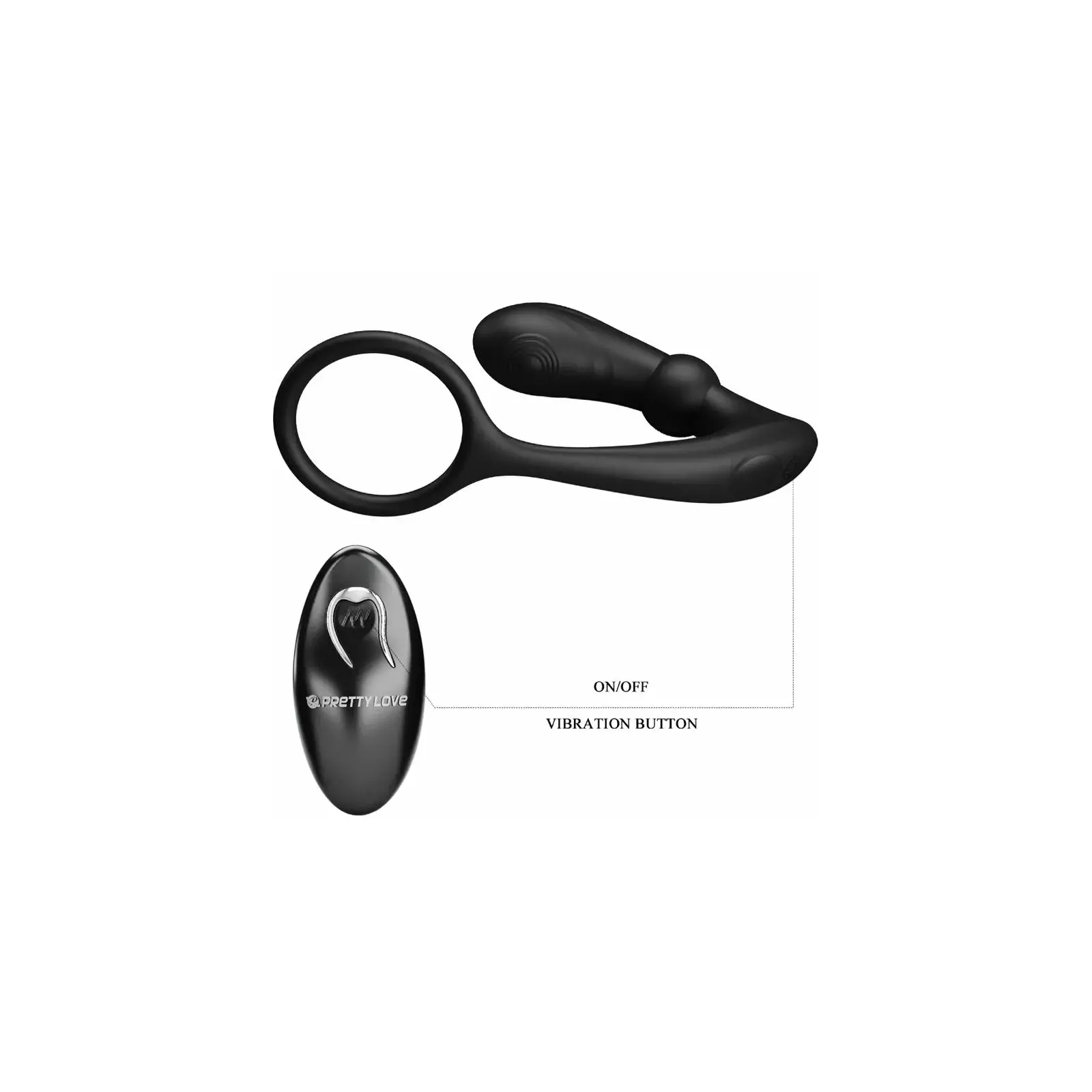 PRETTY LOVE WARREN Melns anālais gredzens un vibrators Photo 6