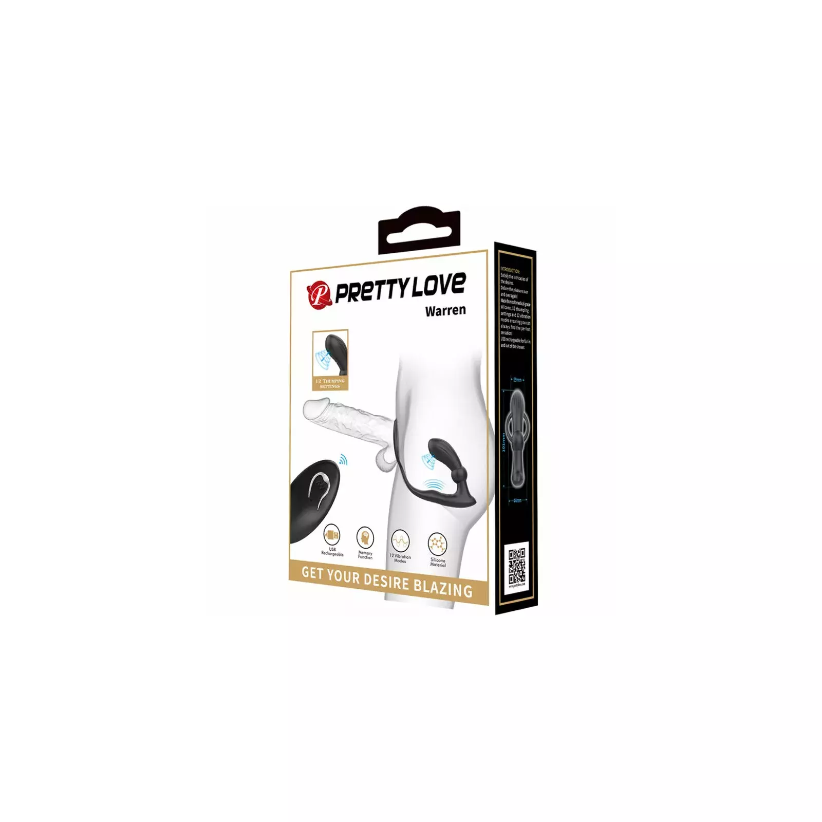 PRETTY LOVE WARREN Melns anālais gredzens un vibrators Photo 7
