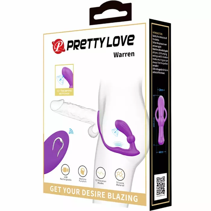 Анальное кольцо и вибратор pretty love WARREN VIOLET Photo 7