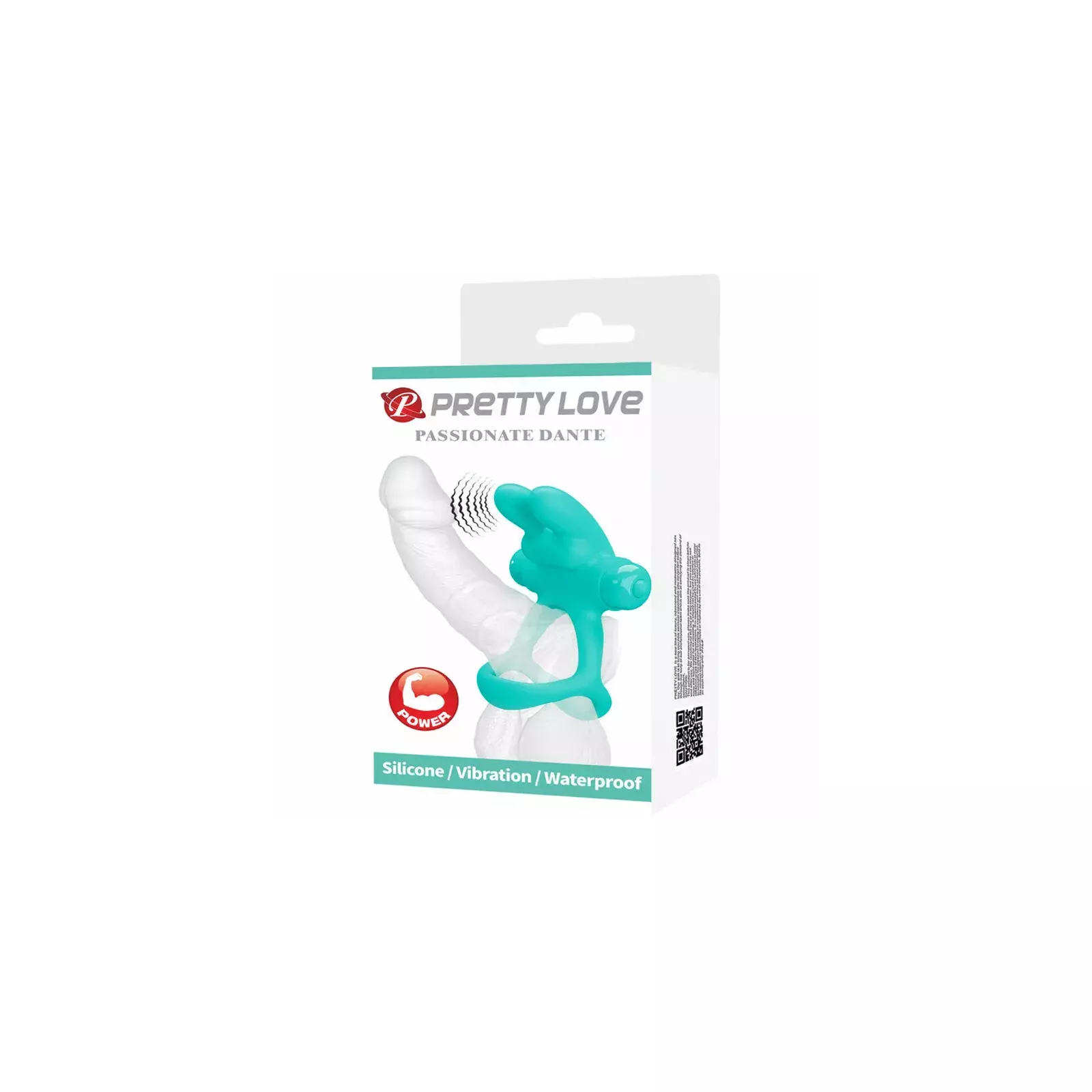 Penis Attachment Pretty Love DANTE GREEN RABBIT VIBRATOR RING Photo 7