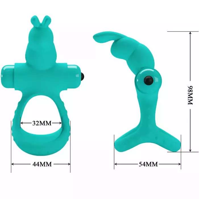 Ring vibrator Pretty Love Figgy — silicone rabbit Photo 4