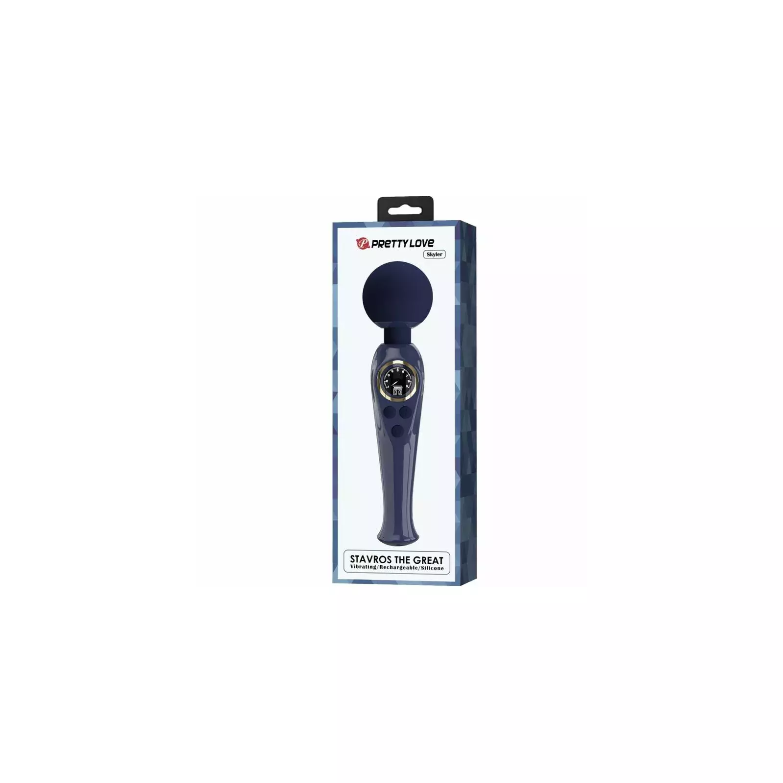 PRETTY LOVE SKYLER VIBRATOR WAND BLUE D-237398 Photo 8