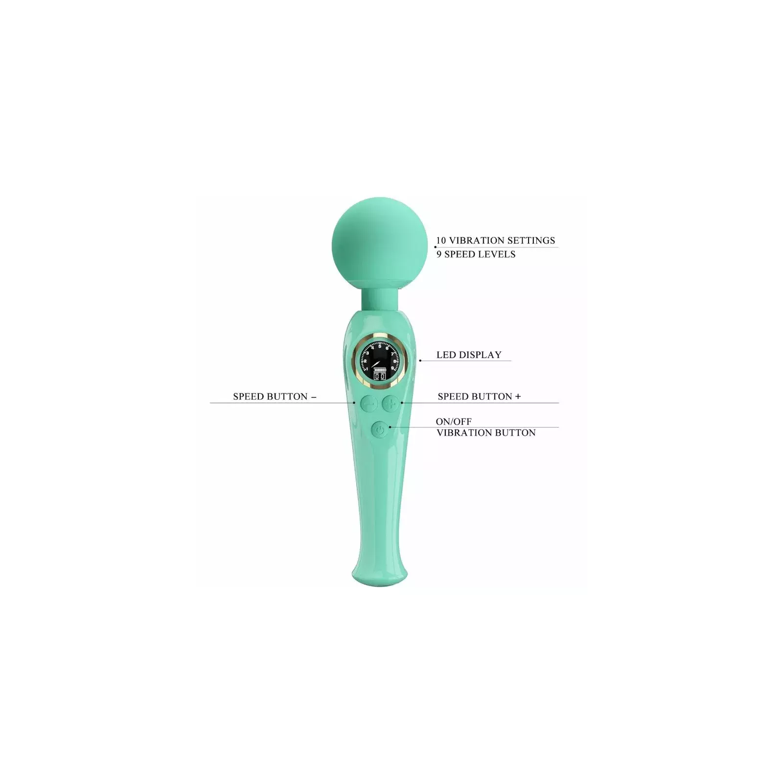 PRETTY LOVE SKYLER Zaļais Wand Vibrators D-237399 Photo 7