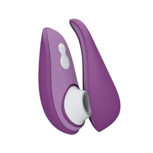 Sucker vibrator WOMANIZER Liberty 2 — clitoral stimulator, 105 mm length, 90 g, built-in 160 mAh battery, purple