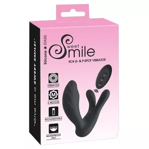 Вибратор sweet smile RC G-&P-Spot — силикон, 3 мотора, вал 11 см, стимулятор 10.2 см, фиолетовый