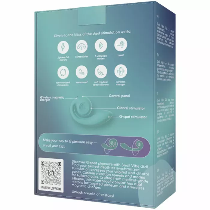 Snail Vibe Gizi dvējādu stimulators-vibrators Photo 5