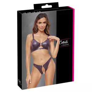 Bra and Briefs Cottelli Collection XL Purple 22145804051