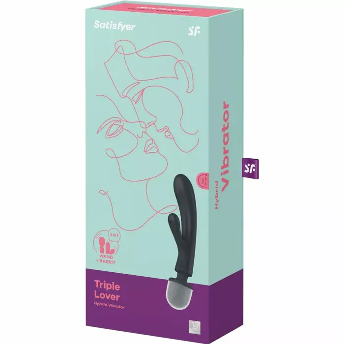SATISFYER Triple Lover truša vibrators — pelēks Photo 7
