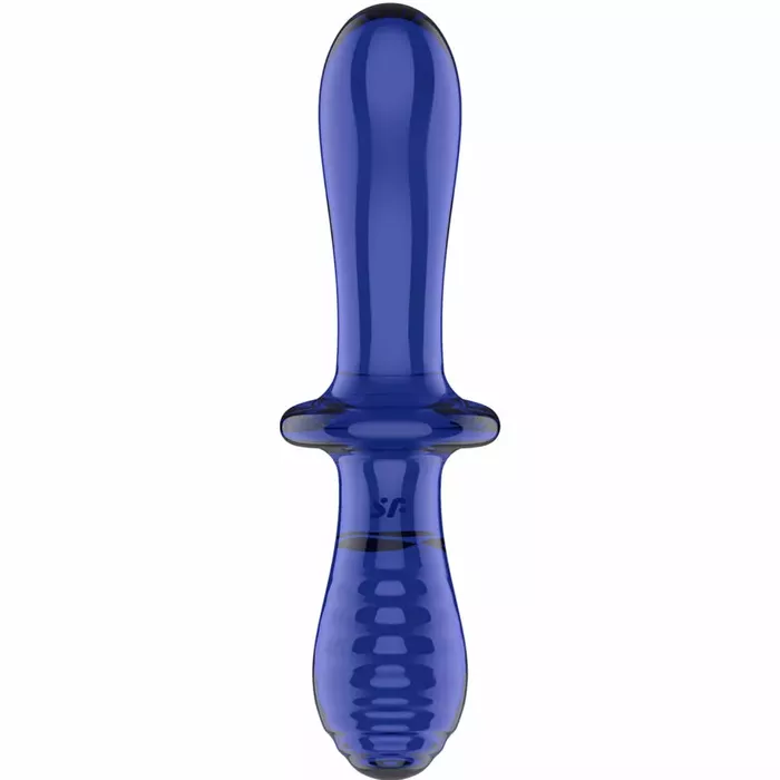 Стеклянный дилдо SATISFYER Double Crystal Dildo Blue Photo 3