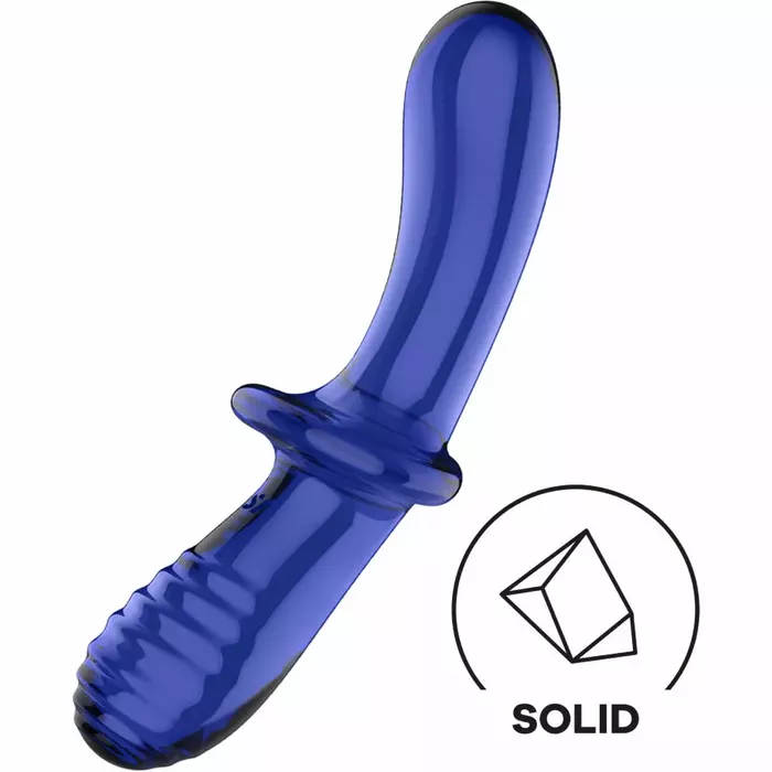 Стеклянный дилдо SATISFYER Double Crystal Dildo Blue Photo 4