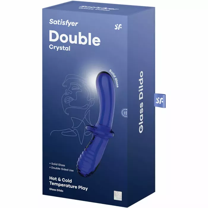 Стеклянный дилдо SATISFYER Double Crystal Dildo Blue Photo 5