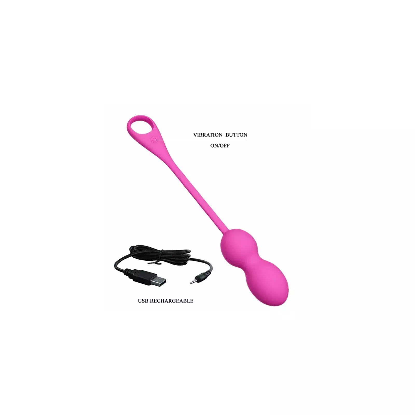 PRETTY LOVE ELVIRA PINK Rechargeable Vibrating Balls Photo 5