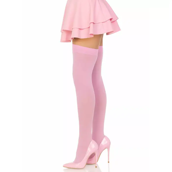 Высокие чулки Leg Avenue нейлон розовые Photo 3
