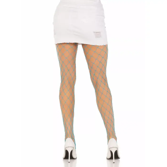 Zeķubikses LEG AVENUE Diamond Fishnet zila Photo 2