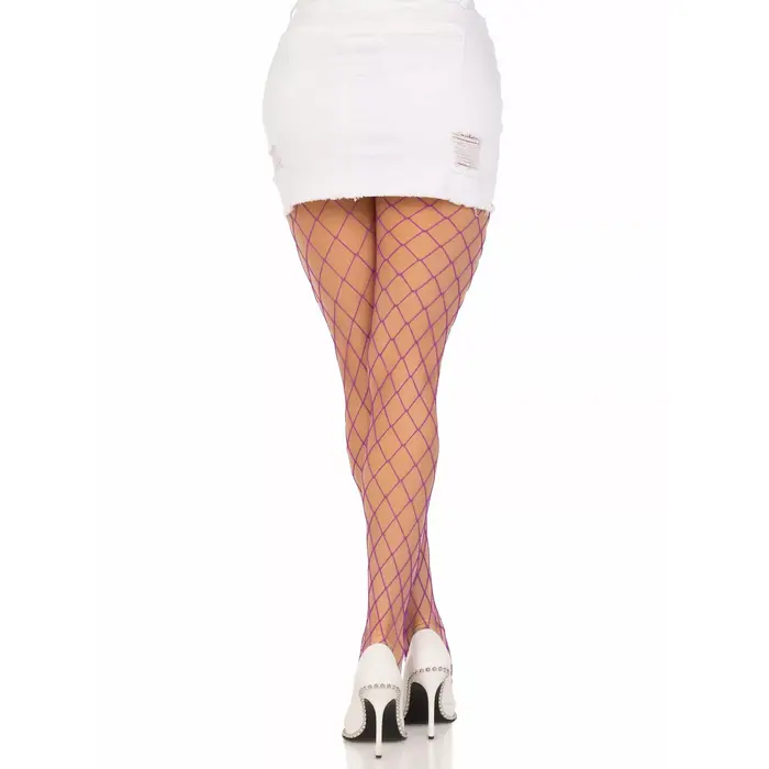 Zeķubikses LEG AVENUE Diamond Fishnet violetas Photo 2