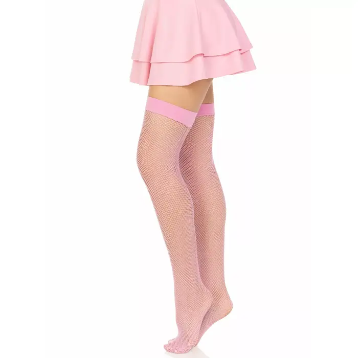 Thigh stockings LEG AVENUE Fishnet Pink Photo 4