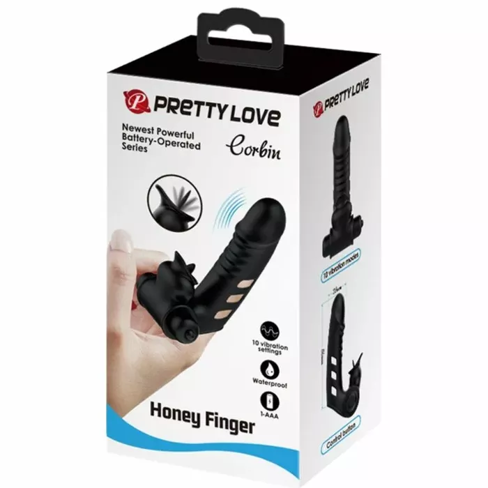 Накладка на пальцевой вибратор Pretty Love Corbin Black Photo 8
