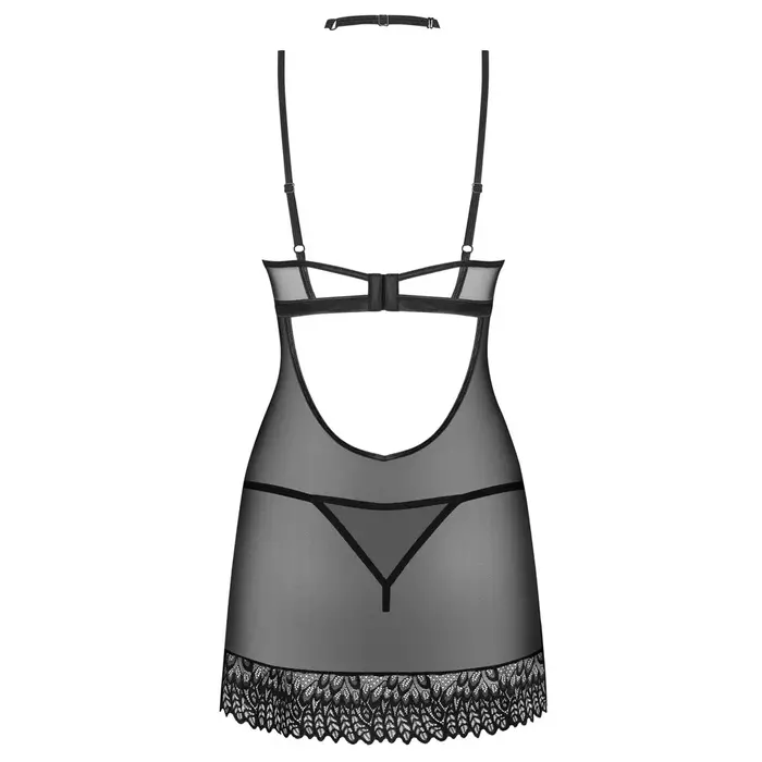 Negligee chemise OBSESSIVE Donarella — melns XS/S Photo 4