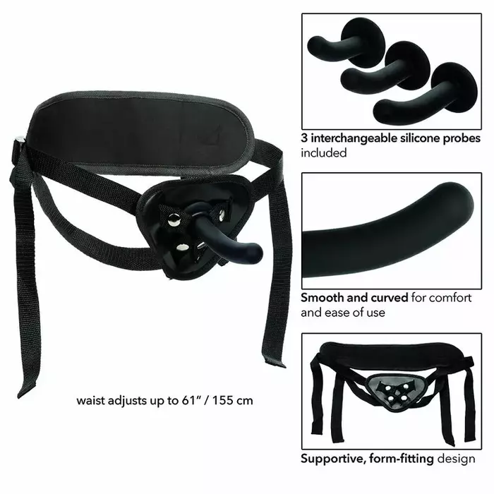 Strap-on CalExotics Boundless Silicone Curve Pegging Kit Photo 12