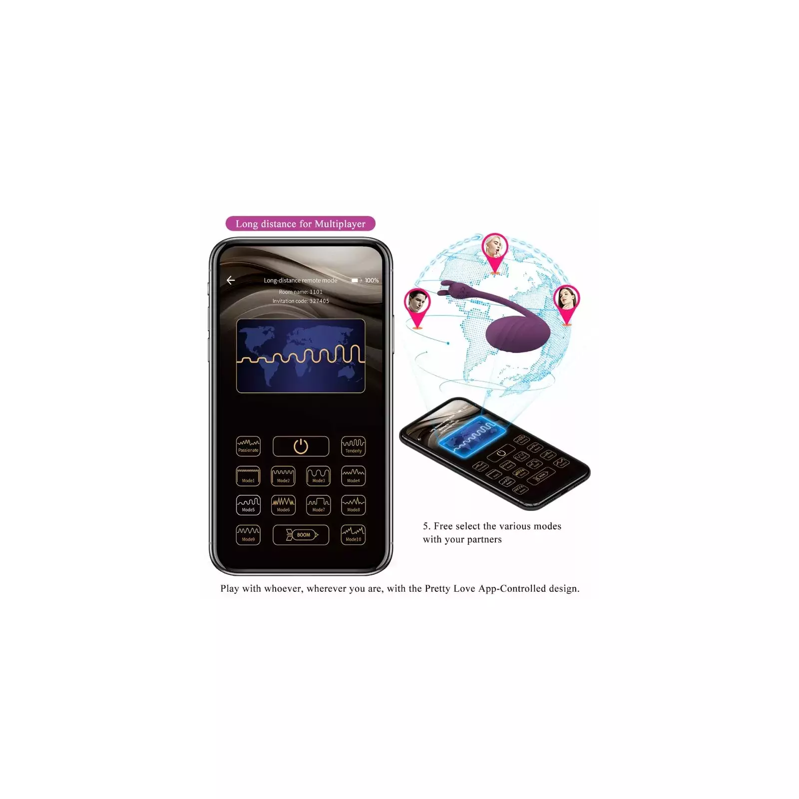 PRETTY LOVE CATALINA Vibrator with App Remote Control Photo 18