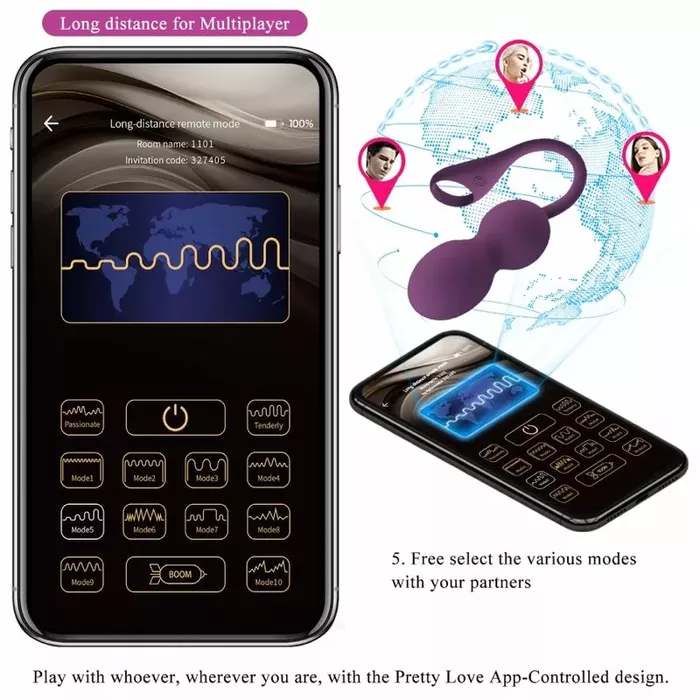 Kegel balls pretty love Elvira — app remote control Photo 14