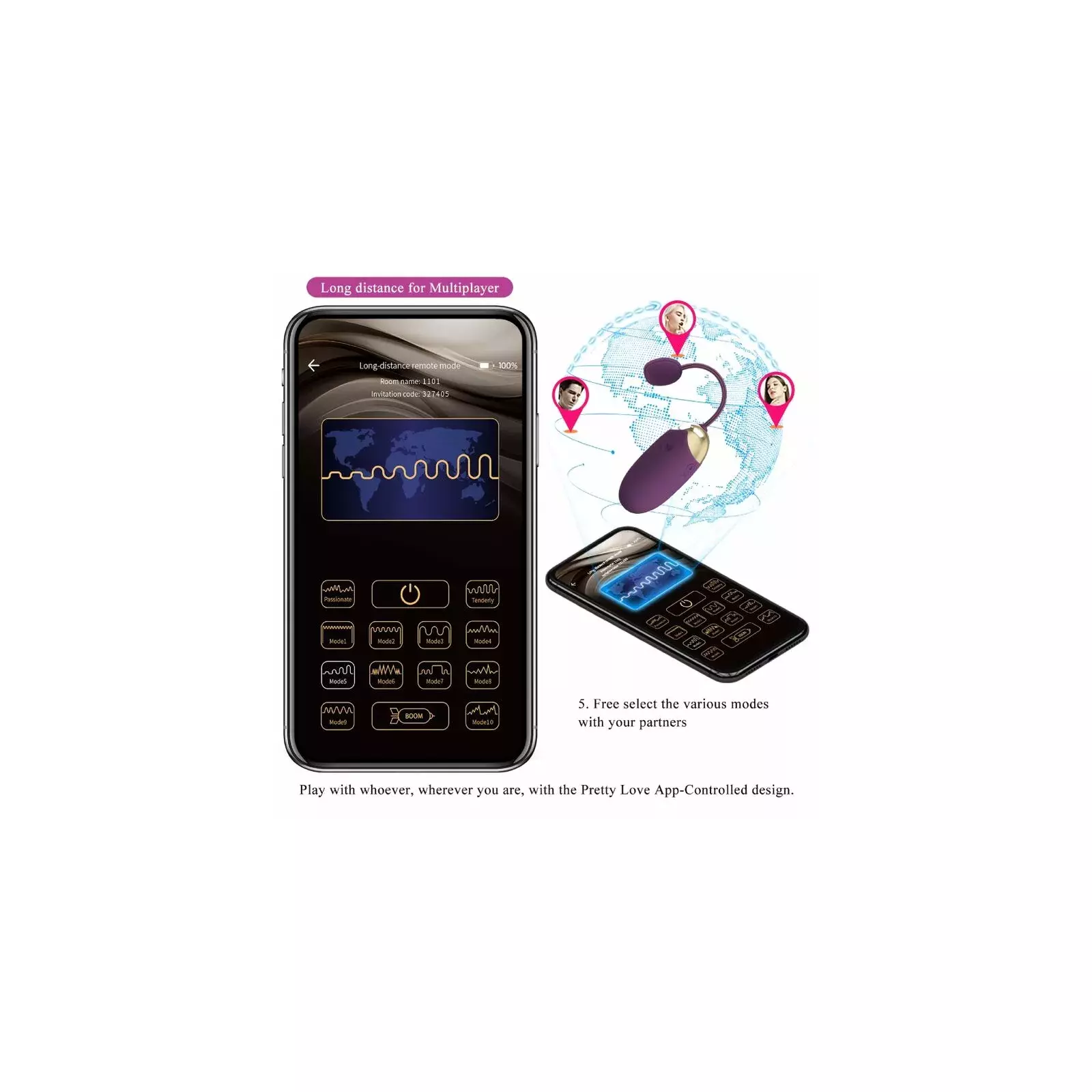 Vibrators, PRETTY LOVE - ABNER APP PURPLE, D-238748 Photo 13