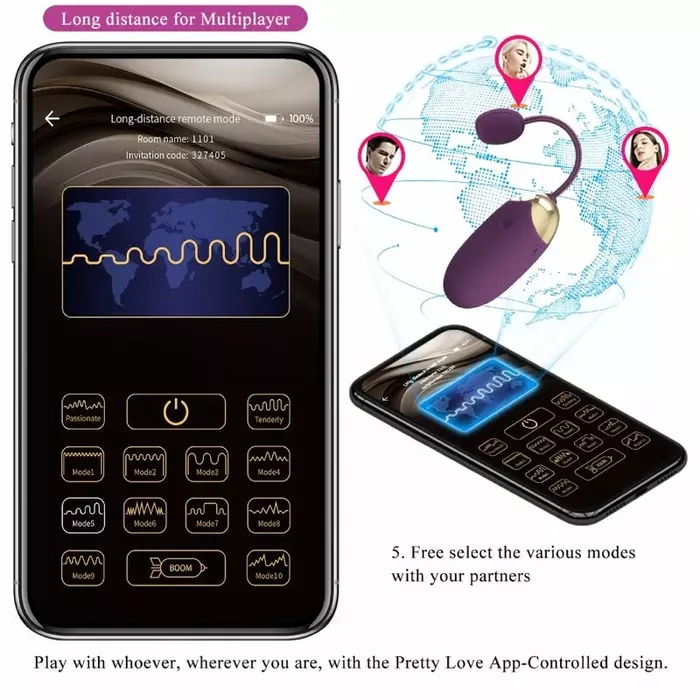 Vibrators pretty love ABNER APP PURPLE Photo 13