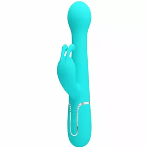 Vibrator pretty love DEJON Rabbit 3-in-1 multifunction, aqua green