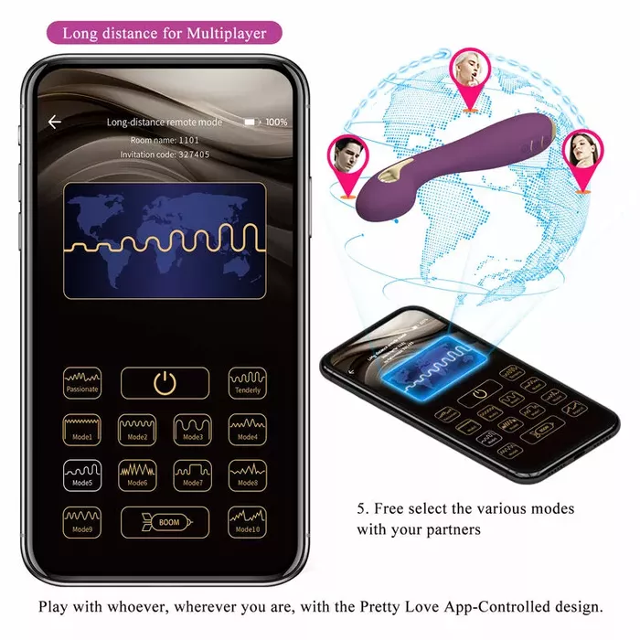 Vibrator pretty love Hector — app-controlled electroshock Photo 12