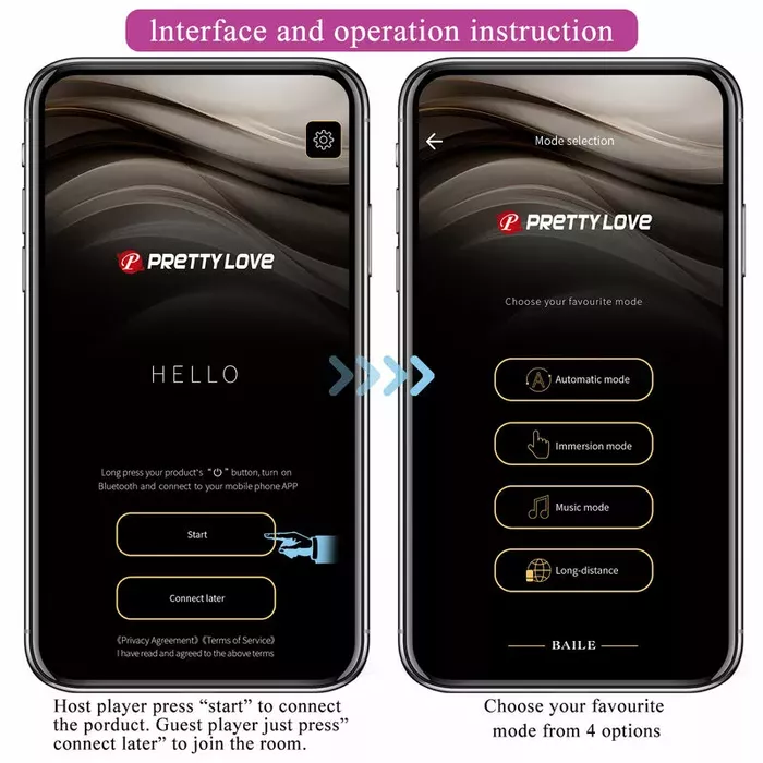 Vibrator pretty love Hector — app-controlled electroshock Photo 15