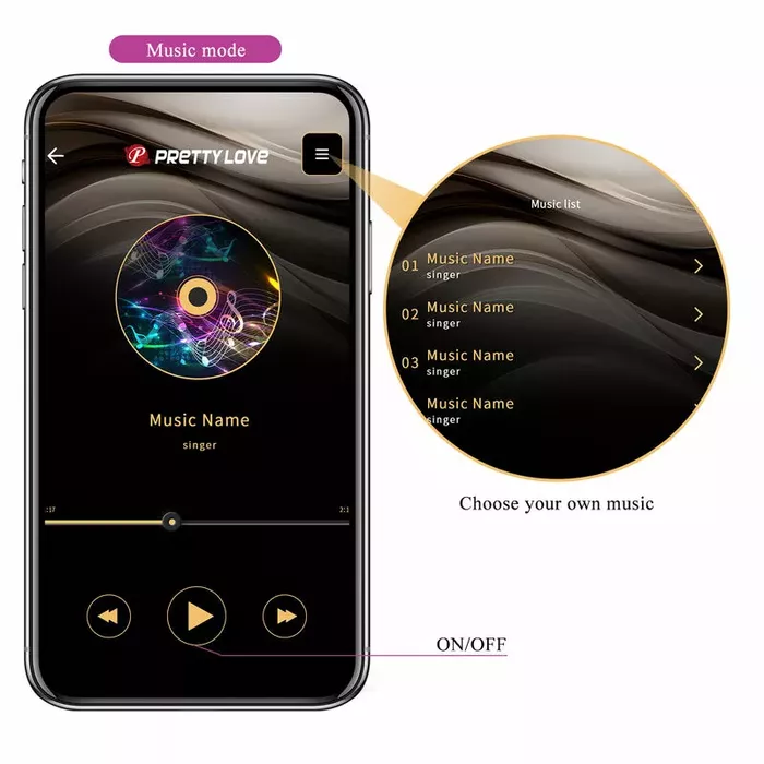 Vibrator pretty love Hector — app-controlled electroshock Photo 16