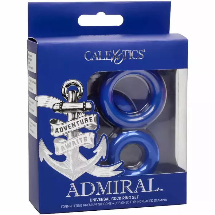 Набор колец ADMIRAL — 2 синих силиконовых Photo 4