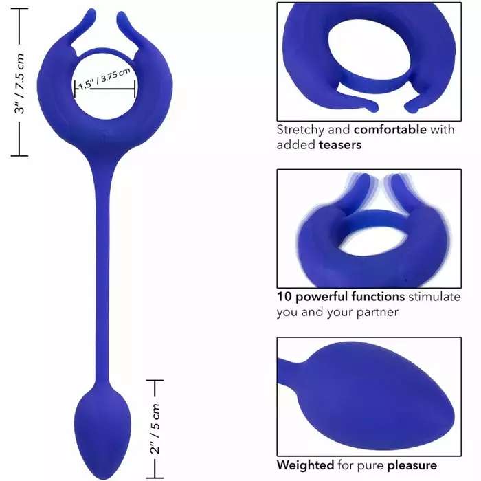 Cock ring ADMIRAL — weighted blue model Photo 4