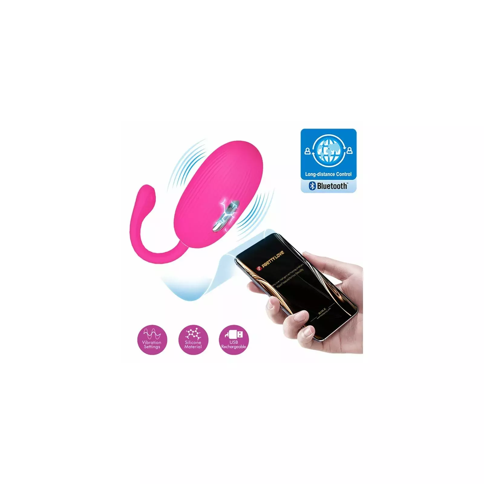 PRETTY LOVE DOREEN Rechargeable Vibrating Egg - D-237363 Photo 6
