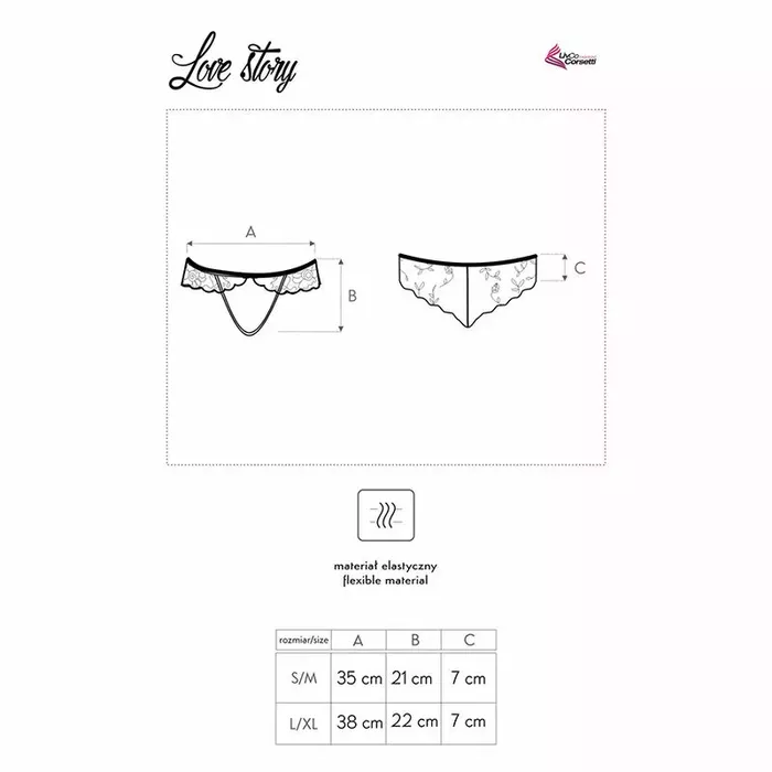 Трусики с разрезом LIVCO Love Story LC 90679 Photo 5