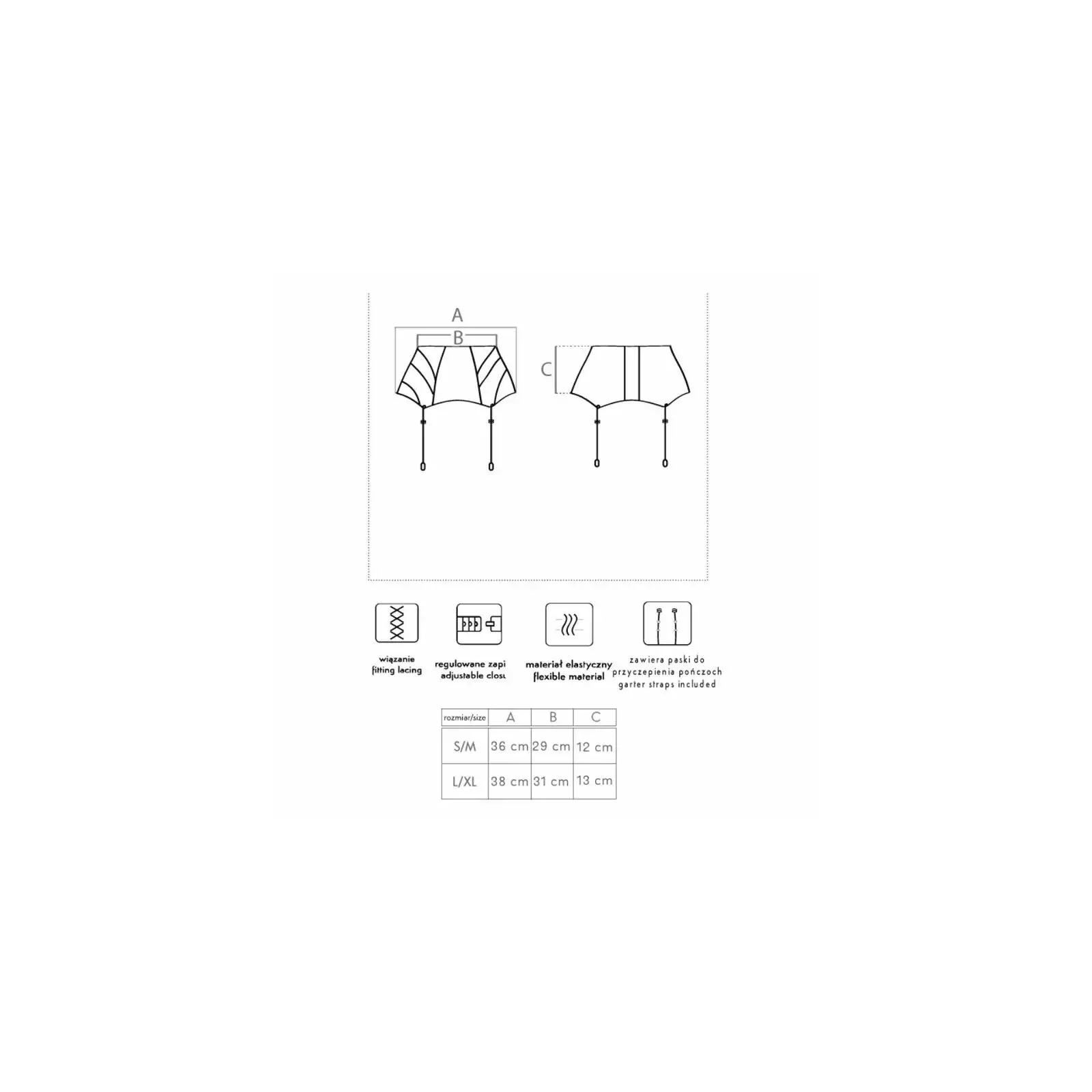 LIVCO Garter Belt SEVEM LC 90277-1 Photo 5