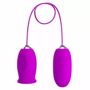 PRETTY LOVE DAISY Dual Egg Rechargeable Vibrator Purple D-237377