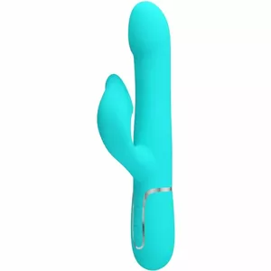 Vibrator pretty love Rabbit Vibrator Pearls Aqua Green — dual-stimulation rabbit design, aqua green