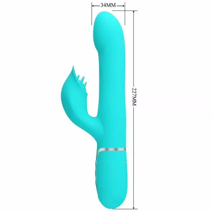 Вибратор pretty love Rabbit Vibrator Pearls Aqua Green Photo 7