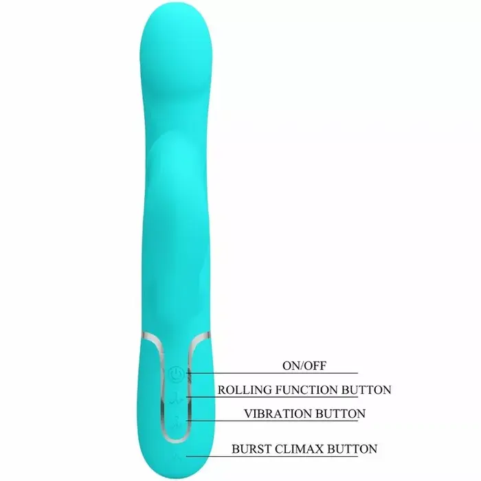 Вибратор pretty love Rabbit Vibrator Pearls Aqua Green Photo 8