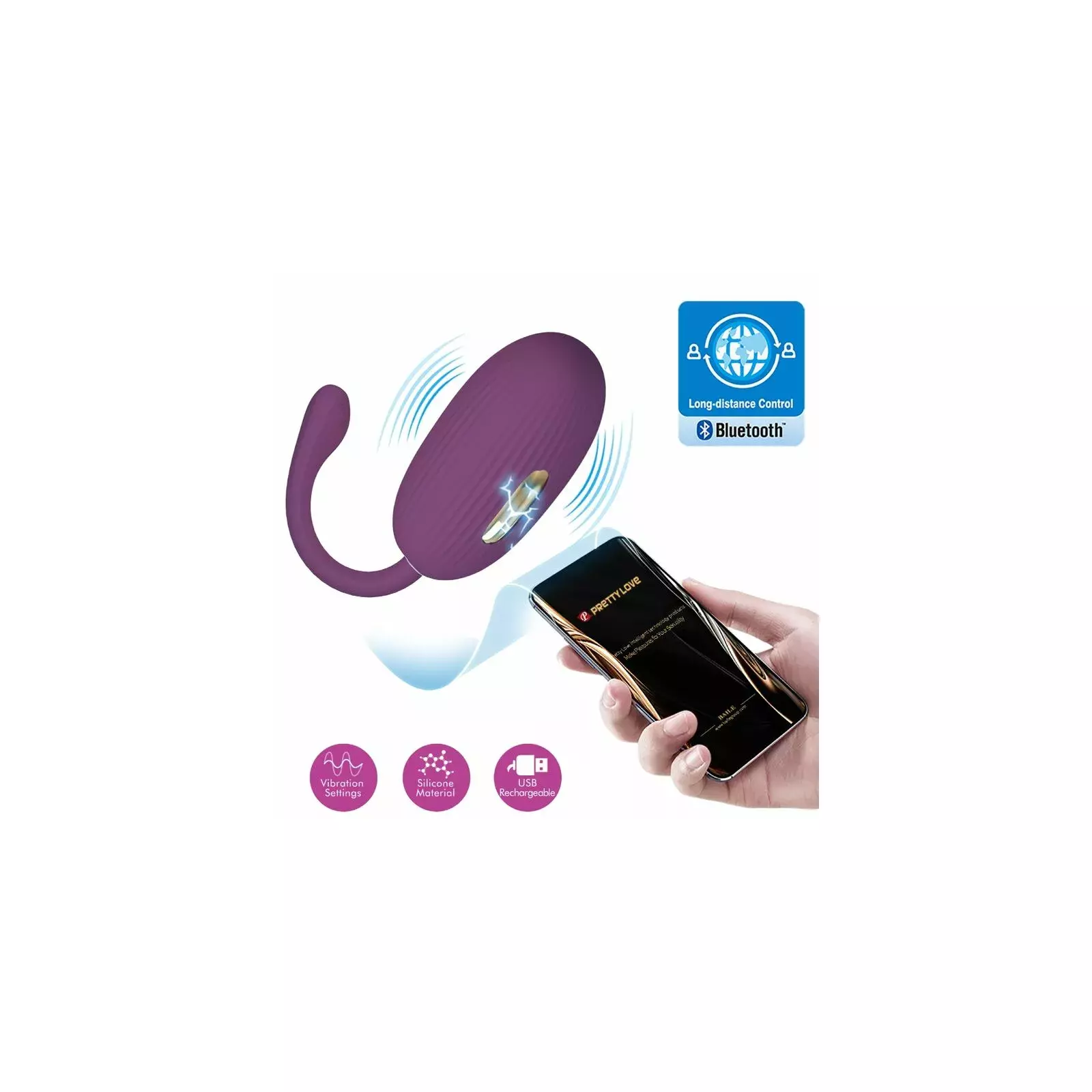 PRETTY LOVE DOREEN Rechargeable Vibrating Egg D-238746 Photo 5