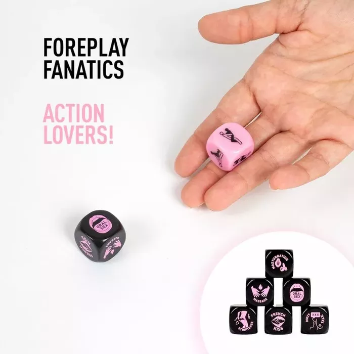 SECRETPLAY Game 2 Dice Foreplay Fanatics — pieaugušo kauliņu komplekts Photo 4