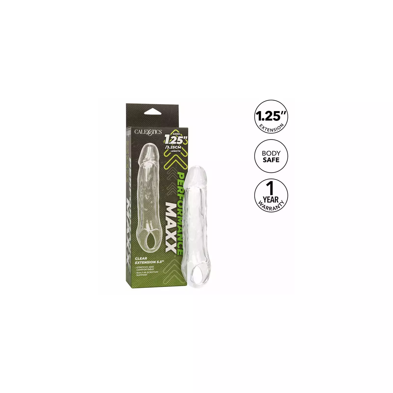 Penisa stiprinājums CalExotics PERFORMANCE MAXX CLEAR EXTENSION 5.5 Photo 2