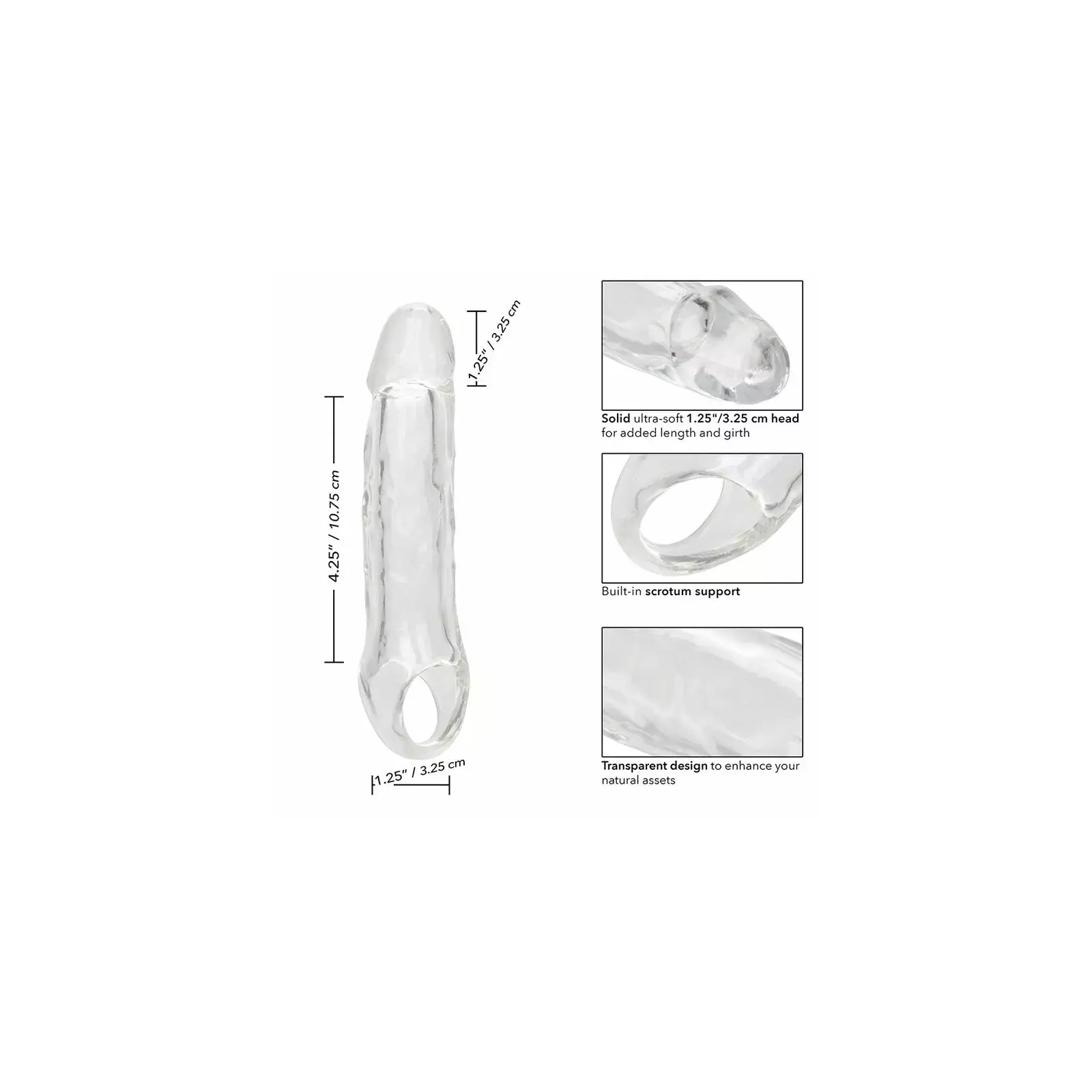Penisa stiprinājums CalExotics PERFORMANCE MAXX CLEAR EXTENSION 5.5 Photo 8