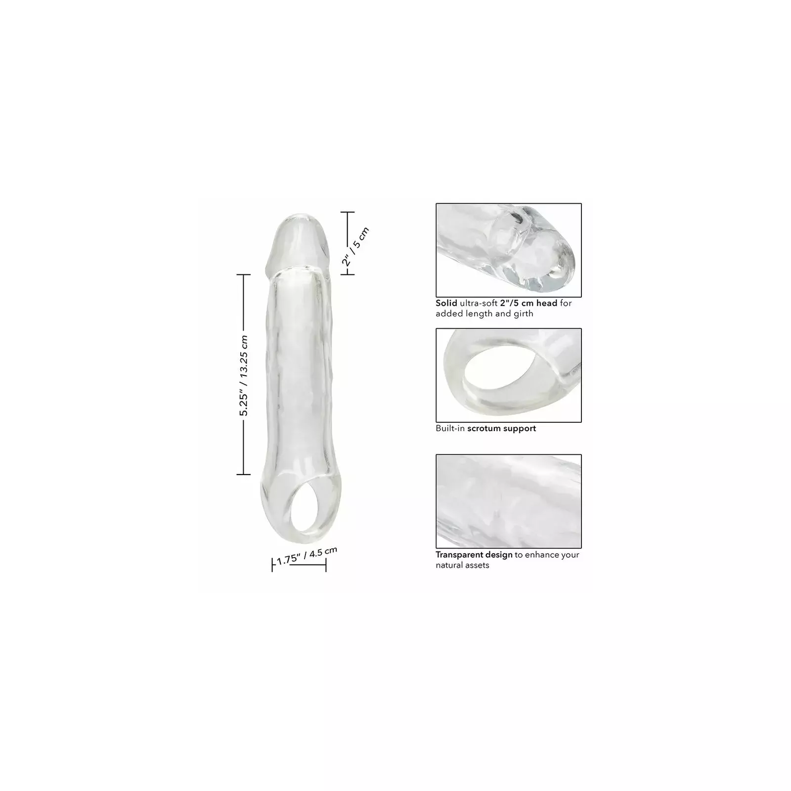 Penisa stiprinājums CalExotics PERFORMANCE MAXX CLEAR EXTENSION 7.5 Photo 8